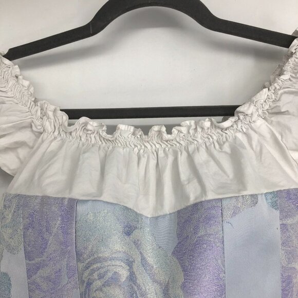 SOS Seamstress corset style off-the-shoulder crop top with lace-up detail size M - Picture 7 of 15